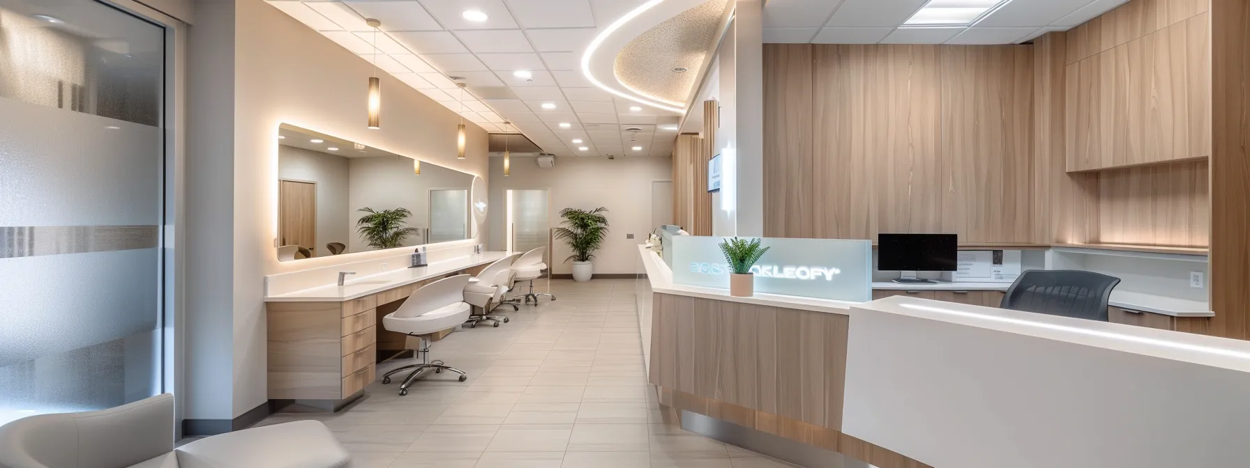 a bright, modern dental clinic illuminated by soft, welcoming lights showcases a friendly dentist ready to assist a patient, symbolizing the availability of 24-hour emergency dental care in dallas.