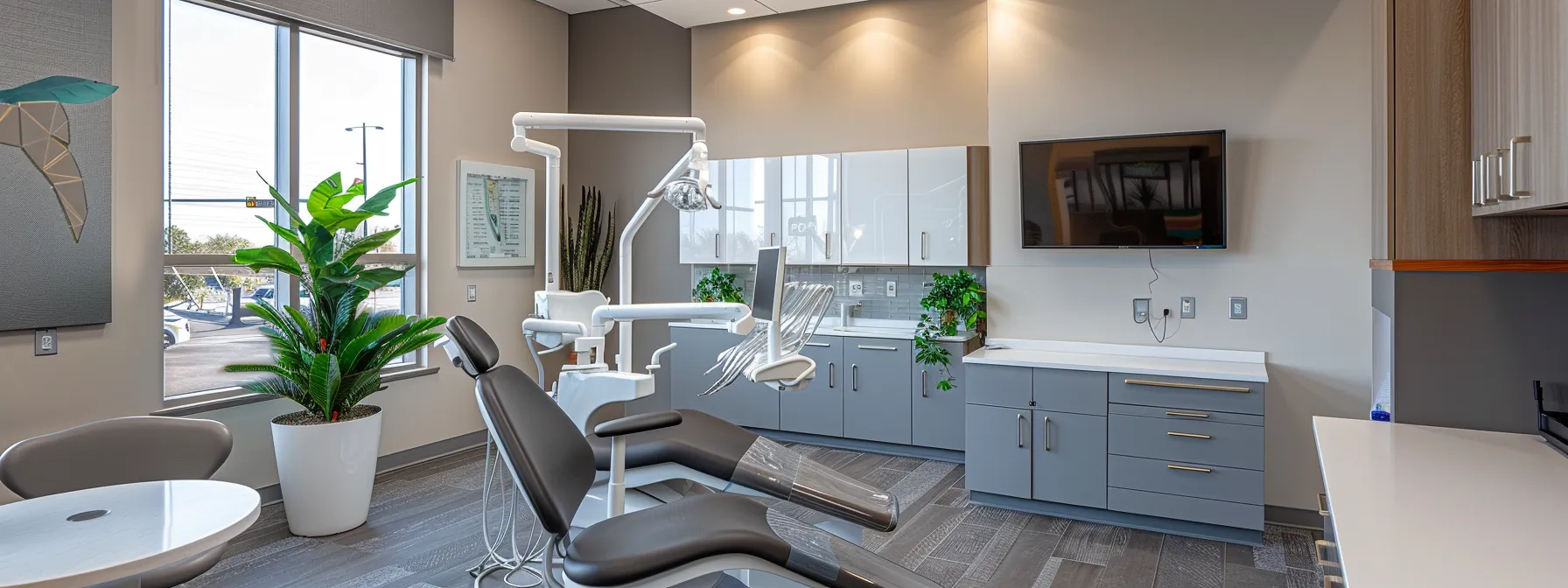 a welcoming dental office in dallas, tx, featuring modern technology, comfortable seating, and natural light illuminating a vibrant, friendly atmosphere for patient care.